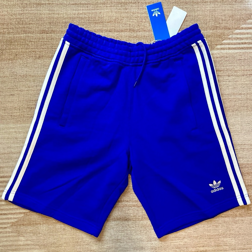 Adidas Men’s 3 Stripe Cotton Lounge Shorts | Blue | Small | Active | Streetwear